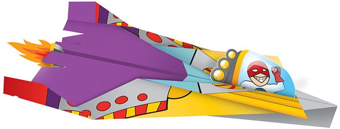 Notes origami KOMIKSOWE SAMOLOTY Artzooka