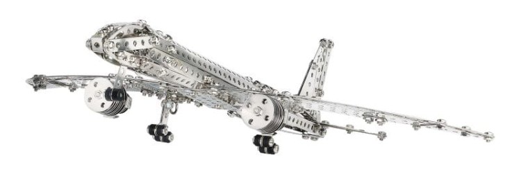 SAMOLOT metalowe klocki konstrukcyjne duży zestaw EITECH