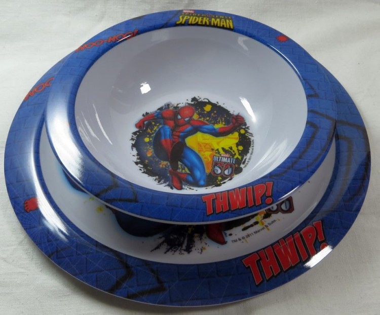 Komplet dla dziecka talerz + miska Spiderman 