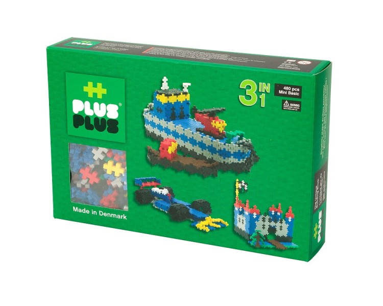 PLUS-PLUS klocki konstrukcyjne 3w1 mini 480 elementów podstawowe