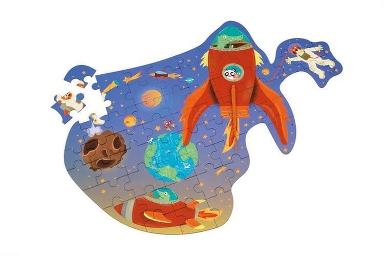 Puzzle konturowe Rakieta i kosmos 60 elementów Scratch 4