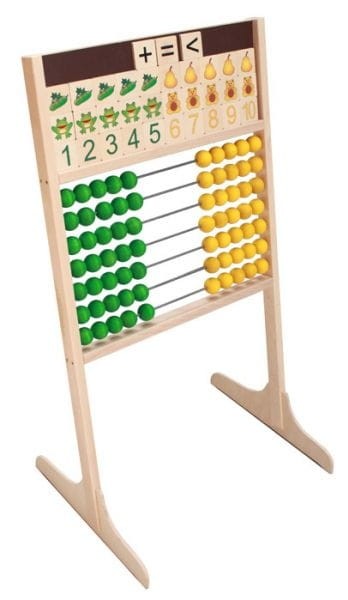 Liczydło drewniane duże z klockami zabawka edukacyjna Pilch