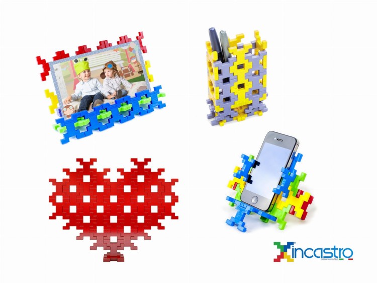 Klocki konstrukcyjne Incastro - 40 el. Cube M