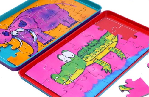 Magnetyczne puzzle podróżne The Purple Cow