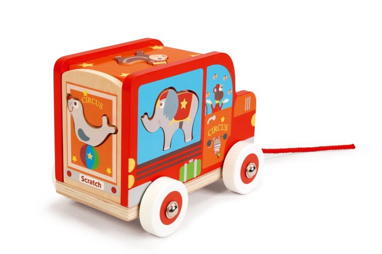 Drewniany sorter CYRK Scratch