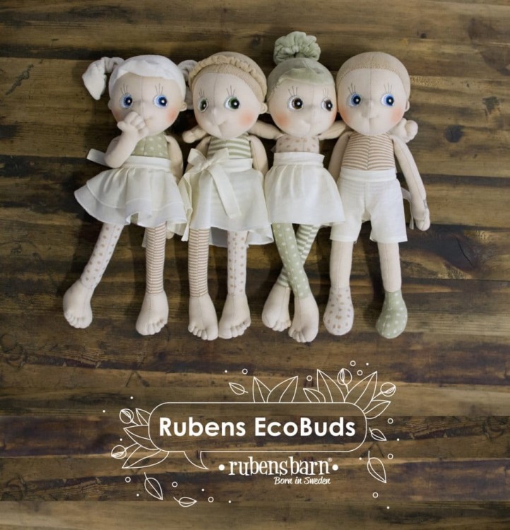 Lalka ręcznie szyta Hazel 35 cm EcoBuds Rubens Barn dzieciak

