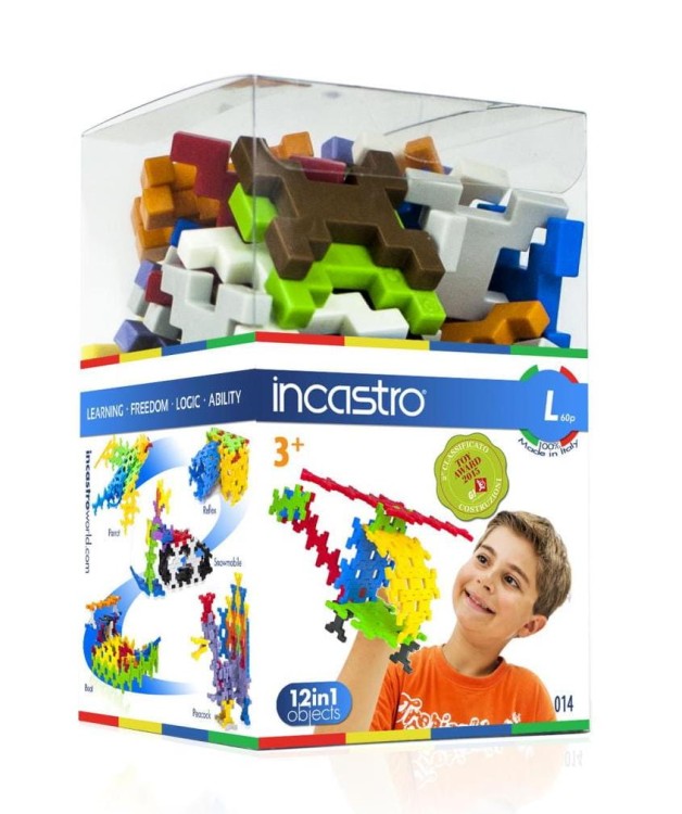 Klocki konstrukcyjne Incastro - 60 el. Cube L