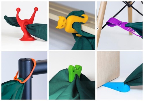 Komplet uchwytów do budowania Rodzina Przyczepialskich Densters