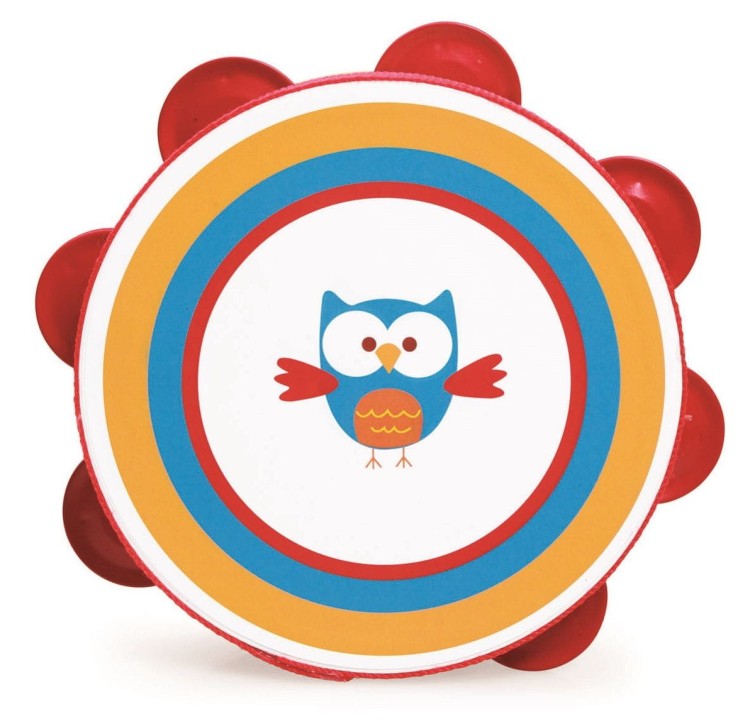 Drewniany TAMBURYN Sówka Lou II Scratch