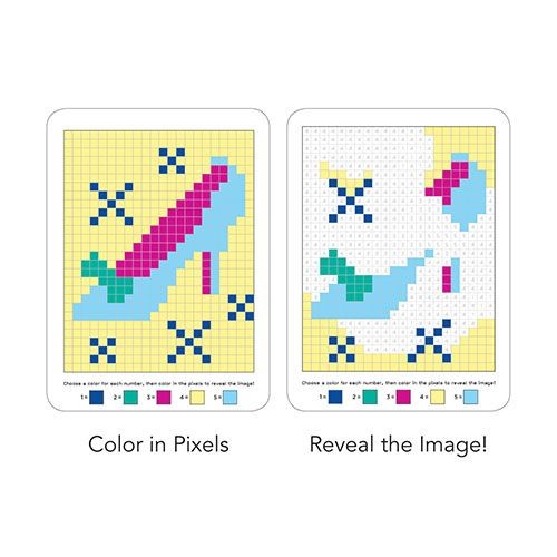 Zeszyt kolorowanka piksele księżniczki Mudpuppy