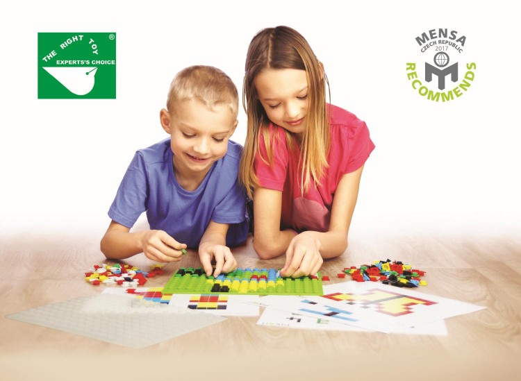 Układanka edukacyjna Pix-it Premium - 2 maty, 360 klocków