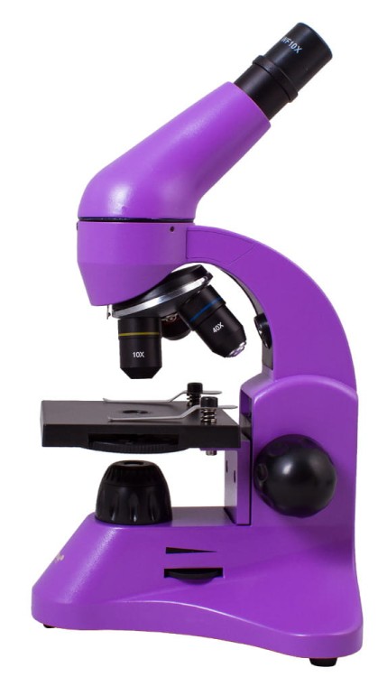 Mikroskop Rainbow 50L Amethyst fioletowy Levenhuk + GRATIS zestaw K50 do eksperymentów