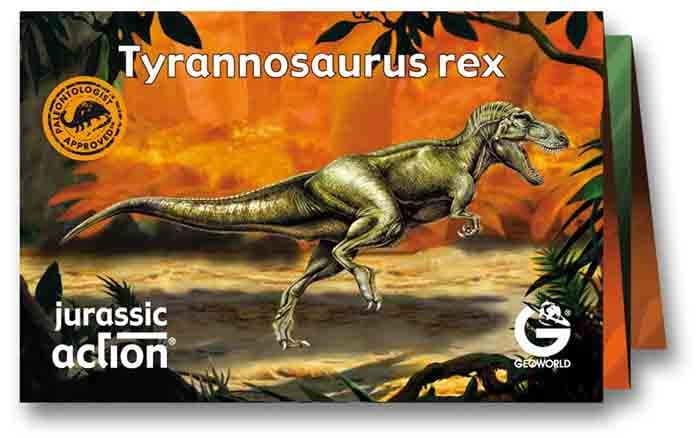 T-REX ruchomy model 25cm Geoworld ulotka 