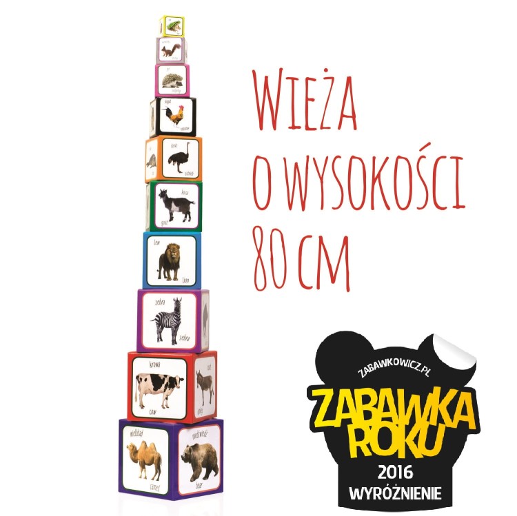 Piramida zabaw ZWIERZĘTA - Montessori