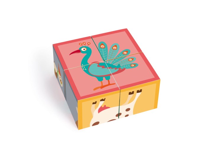 Puzzle FARMA układanka 4 klocki kostki Scratch