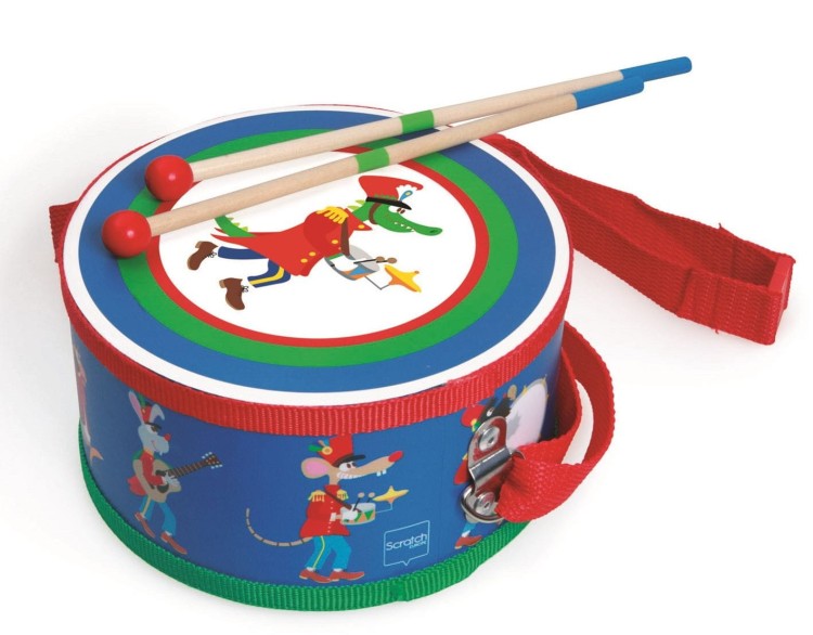 Drewniany bębenek Fanfare Scratch