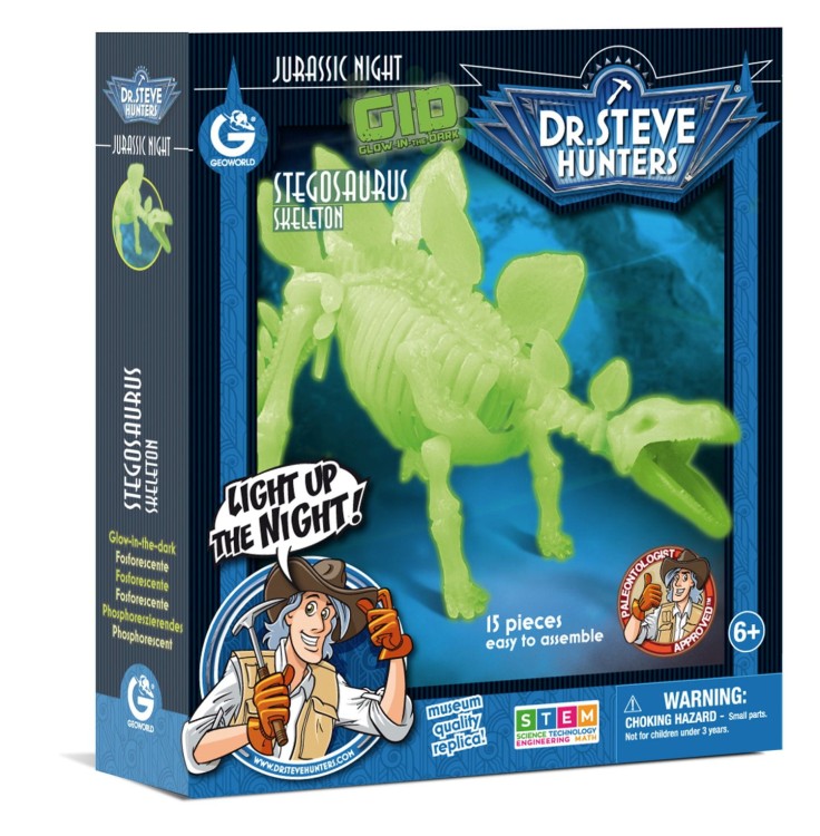 STEGOSAURUS model dinozaura świecący w ciemności Geoworld