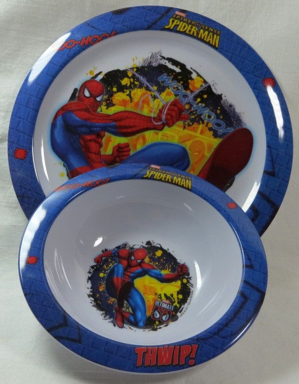 Komplet dla dziecka talerz + miska Spiderman 