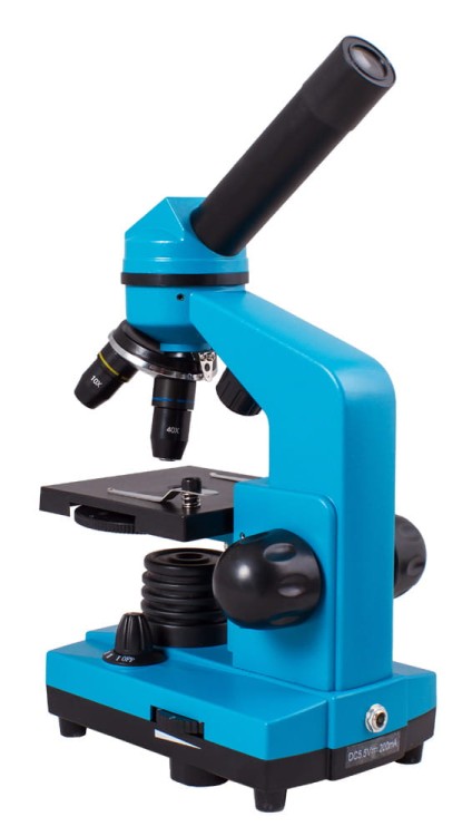 Mikroskop Rainbow 2L Azure błękitny Levenhuk + GRATIS zestaw K50 do eksperymentów