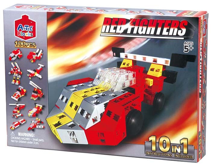 ArTeC Blocks red fighters 100 szt
